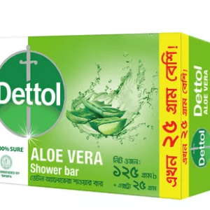 Dettol Aloe Vera Shower Bar 125 gm (25 gm Extra) 150 gm